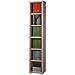 Composad Libreria Kit Moderna Elegante Cinque mensole Stretta, Legno Riciclato, Frassino 455, L44h220p36