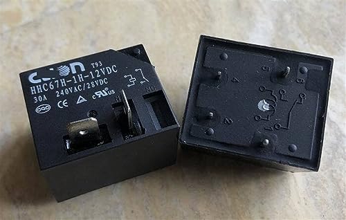 Relé 4 pines T91-1A-12V-30A HHC67H-1H-12VDC con contactos reforzados de alta durabilidad