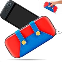 Case Rígida Capa Para Nintendo Switch 2 Oled Lite Mario Resistente Estojo Bolsa Bag Cor Vermelho E Azul Grupo First Shop