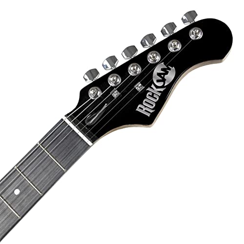 Rockjam 6 String Electric Guitar Kit, Right, Black & White, Full-Size (Eg1-Bk-Sk-V) #TOP3