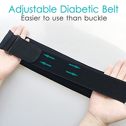 Kids Insulin Pump Belt Holder Children Discreet Diabetic Waist Fanny Pack Pouch for T1D Diabetes Receiver Pumps Device Epipen Supplies Glucose Monitor Accessories Black - Thumbnail 4