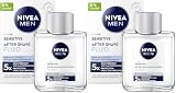 NIVEA MEN Sensitive After Shave Fluid, Gesichtspflege nach der Rasur für empfindliche Männerhaut, beruhigende Hautpflege zur Linderung von Hautirritationen (100 ml) (Packung mit 2)