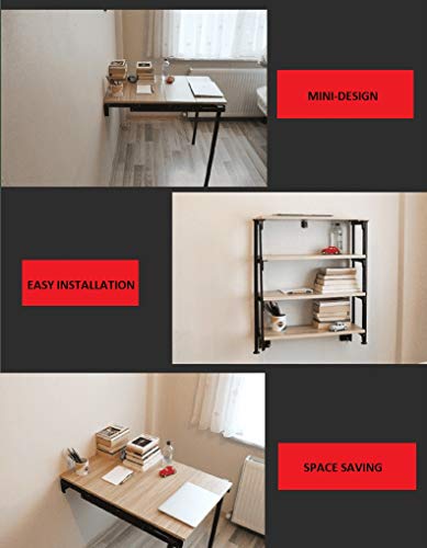 Convertible Console Table Shelf Bookshelf Kitchen Table Wall Mounted Foldable Both Table And Rack Custom Design Multiple Uses Smart Table Solid Metal Body #TOP3