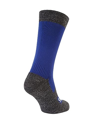 SEALSKINZ Raynham Unisex Waterproof All Weather Mid Length Sock, Royal Blue, XL2