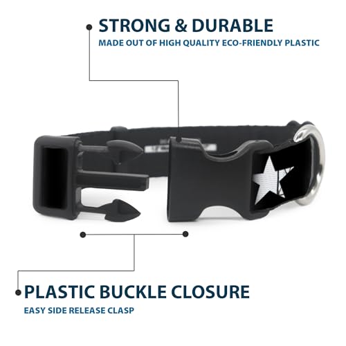 Collar Buckle-Down con cierre de broche, diseño estrellas, mediano miniatura 3