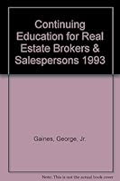 Continuing Education For Real Estate Brokers & Salespersons 1993 0793109302 Book Cover
