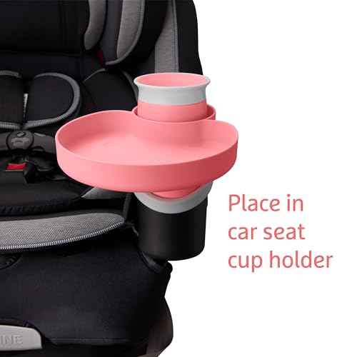 Munchkin Carseat Tray with Miracle 360 Sippy Cup for Toddlers 1-3 - Travel & Road Trip Accessory for Kids, Mess-Free Snacking and Spill Proof Drinking in The Car, Pink - image 5