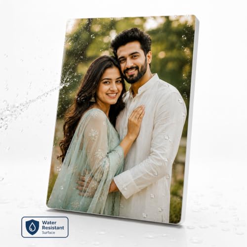 Image of Personalized Photo Frame for Wall | Custom Anniversary & Birthday Gift | HD Glossy, Waterproof 15mm MDF /WPC | A4, A3, Big Sizes (14x20 Portrait)