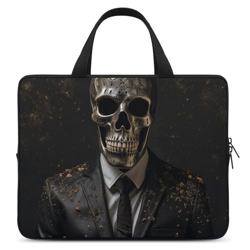 Sac à bandoulière pour ordinateur 15" tête de mort pour protéger votre PC des chocs