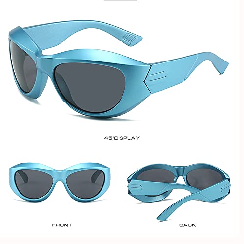 GIFIORE Oversized Futuristic Sunglasses Wrap Around Sunglasses Y2K Trendy2