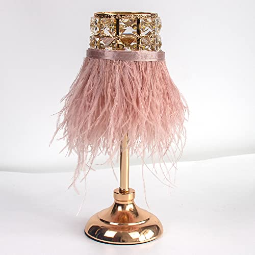 3 Yards 10-15Cm Leather Pink Ostrich Feathers Trim Fringe For Diy Dress Sewing Crafts Costumes Decoration #TOP4