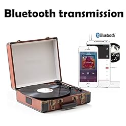 Tourne-Disque Bluetooth, Platine Vinyle avec Haut-parleurs intégrés, entraînement par Courroie à 3 Vitesses pour Valise… - Les Beatles, Paul McCartney, John Lennon, RIngo Starr, George Harrison Tourne-Disque Bluetooth, Platine Vinyle avec Haut-parleurs intégrés, entraînement par Courroie à 3 Vitesses pour Valise… – Image 2