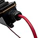 10AWG Dual-Sided Wired Switch for Motorcycles, Cars, and Power On/Off Applications - In-line DPST DC12-24V 35A Quick Connect/Disconnect With Copper Ring Power Wire, 30cm, IP67