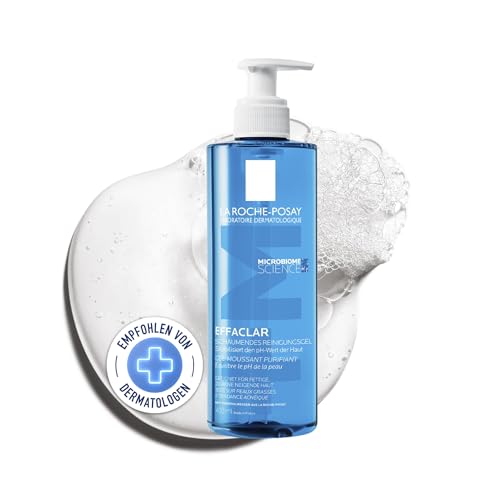 La Roche Posay Effaclar Schäumendes Reinigungsgel für zu Akne neigende, fettige Haut, Reinigt und beruhigt, Mit Phylobioma und Zink, 400 ml