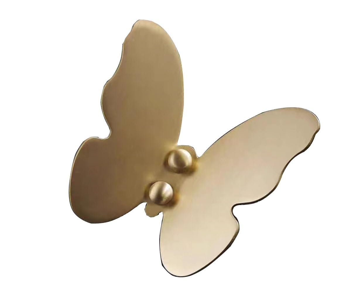 Lcanallyms 1Pcs Wall Hooks, Double Hat Coat Hook Wall-Mounted Brushed Gold Creative Solid Brass, Prong Robe Hooks And Door, Scarf, Bag(1Pcs)