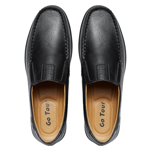 Image of Go Tour Men's Casual Leather Fashion Slip-on Loafers Shoes