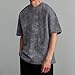 Mens Short Sleeve T Shirts Oversized Fashion Crew Neck Casual Summer Shirt Workout Gym Lightweight Tee Tops M-5XL Dark Gray