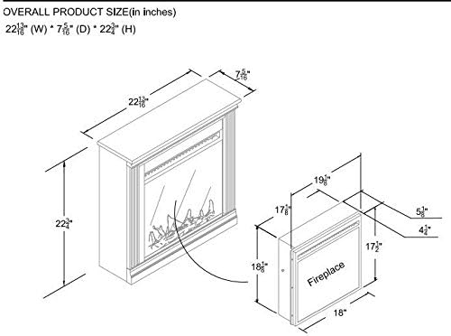 Ameriwood Home Bruxton Electric Fireplace, Cherry