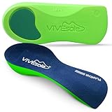 Vivesole Orthotic Heel Insoles - Half Shoe Inserts for Plantar Fasciitis, Foot Arch, Feet Fatigue, Lower Back Pain Relief - Non Odor Foam Cup Support for Men, Woman - For Walking, Running, Exercises