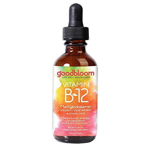 Vitamin B12 Sublingual Liquid Drops, Vegan, Methylcobalamin, Alcohol Free, 2500 mcg per serving, Fast Absorbing compared to Pills, Capsules, Soft Gels & Patches, Adjustable Servings