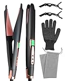 2025 Upgraded Hair Straighteners and Curlers in One Professional Hair Straighteners for Women with Digital Display, 10 Heat Settings (130°C-230°C), Ideal for All Hair Types