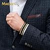 MagnetRX® 3X Strength Magnetic Bracelets for Men - Effective Titanium Magnetic Bracelet Men - Premium Fold-over Clasp & Adjustable Length with Sizing Tool & Gift Box (Black/Gold) #5
