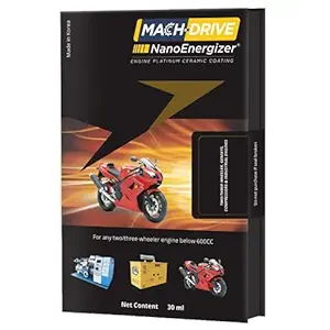 MACH DRIVE NanoEnergizer | Restoration Platinum Ceramic Coating Engine Oil for 2/3 Wheeler Below 600cc