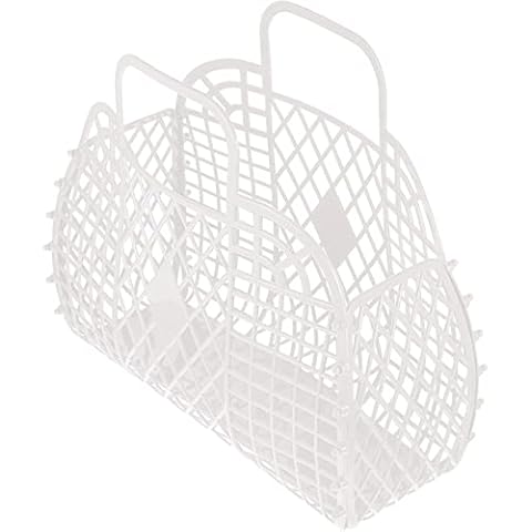 PATKAW Jelly Purse Peach Basket, 1 Pc Jelly Beach Tote Shopping Basket Portable Shopping Basket Hand Basket Bag Cover