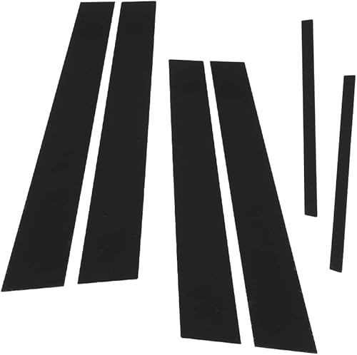 GRAND ORANGE Juego de 6 piezas de moldura para poste de pilar compatible con Dodge Charger 2011-2014 para puerta de piano color negro