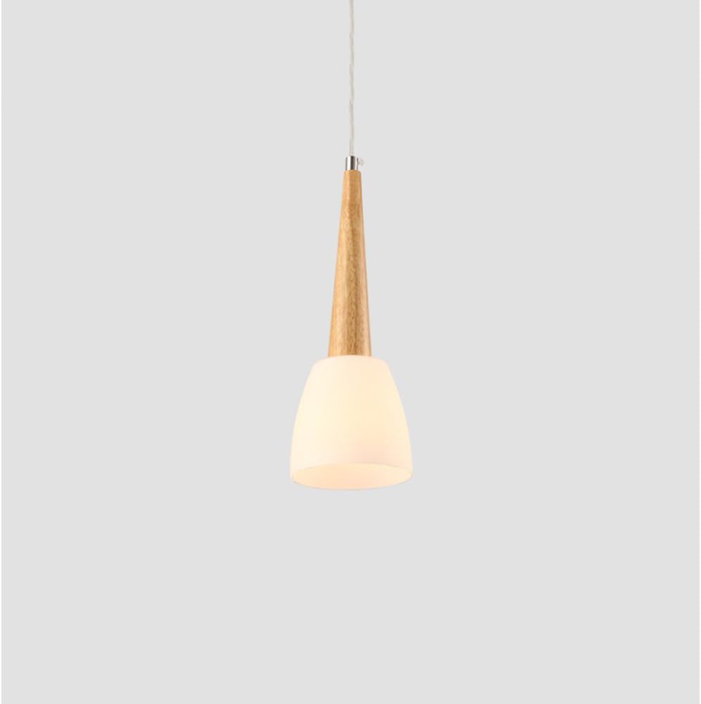 Mixer Tap Wooden Solid Wood Decorative Glass LED Chandelier Modern Simple Style Creative Personality Pendant Light Bar Bedroom Living Room Restaurant Balcony Corridor Ceiling Light (Size : Small)