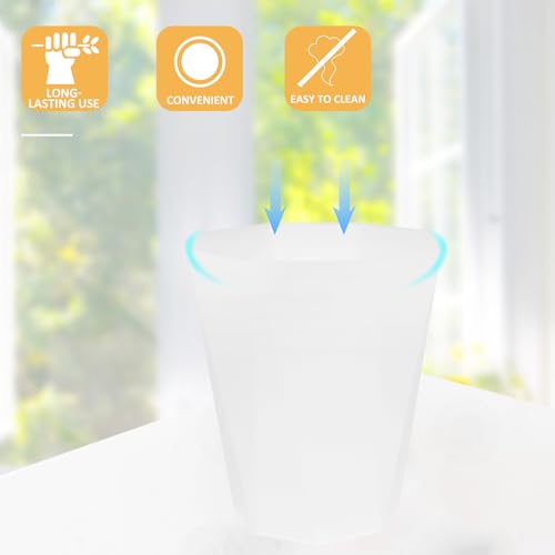 Caneca de basura blanca para hogar y baño miniatura 7