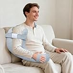 RoamReady Rotator Cuff Pillow, Upgrade Shoulder Support Pillow for Frozen Shoulder Relief, Post Arm Surgery Recovery Supplies, Broken Arm Cushion for Pain Relief and Side Sleeping (Light Gray)