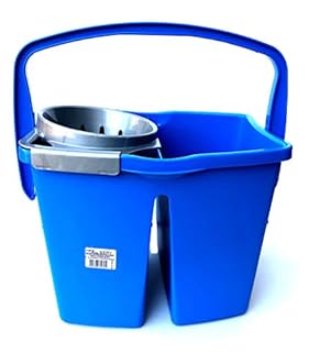 Fercasashop® - secchio doppia vasca con strizzatore 14lt. 2 Vasche da 7 litri con Strizzatore Per Pulizia Casa, Ufficio, Uso Professionale