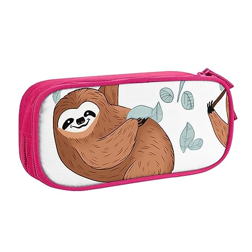 Astuccio per matite con stampa bradipo marrone astuccio per trucchi e gioielli scatola portatile da viaggio per nero rosa taglia unica per