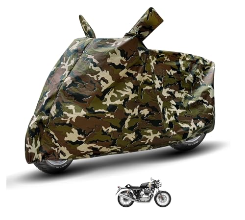 Image of Auto Hub Waterproof Bike Cover Compatible with RE Continental GT 650 Dustproof, UV Protection Two Wheeler Bike Continental GT 650 Cover - Army Print