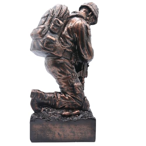 Estatua Memorial Soldado Arrodillado Héroes Militares miniatura 4