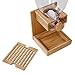 Honey-Can-Do Compact Dry Food Dispenser, Single Control & Snack Storage Container for Countertop or Pantry, Bamboo