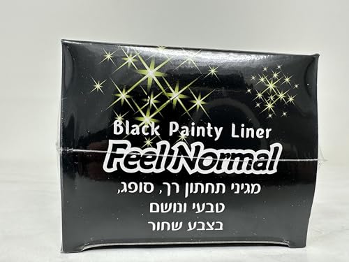 Image of Feel Normal Disposable Black Panty Liners for Women 36 pcs with Protective Layer for Extra Protection Against Leaks