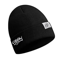 Kpop Knit Hat, Stray Kids Knitted Hat, Kpop Style Knitted Hat Modische, Strickmütze Beanie Kinder, Felix Hyunjin Bangchan Schwarz Trickmütze, Y2K Winter Warm Hat Für Jungen und Mädchen