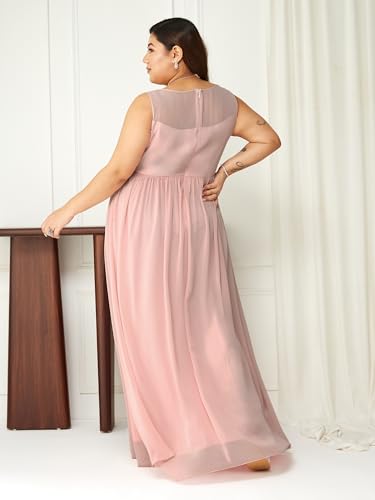Image of Miss Chase A+ Women's Polyester Gathered Maxi Dresses