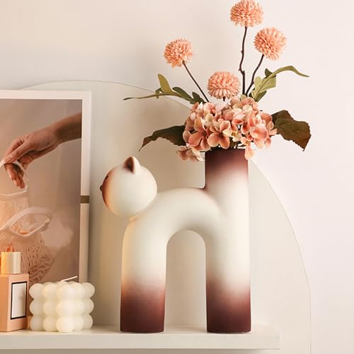 Vase en céramique pour fleurs séchées au design minimaliste - 4