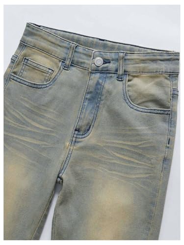 SweatyRocks Boy's Slim Fit Jeans Button Zipper Denim Pants with Pockets3