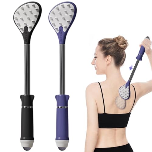 Eiflayn Rascador Espalda,2 Piezas Rascador Espalda Extensible,Longitud Extensible 27-61cm,Back Scratcher Con Perlas de Masaje Magnéticas,Rascador de Espalda con Gran Superficie de Rascado