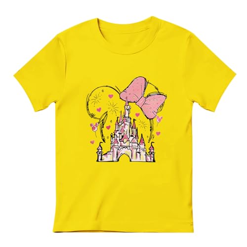 Image of Graphic Shirts for Girls Cute Bow T Shirt Kids Toddler Holiday Tshirt Vacation Trip Summer Tee Cotton Tops