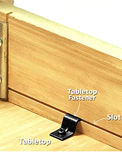 Table Top Fasteners, Z Clips For Table Tops 40 Packs (Black) #TOP4