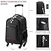 star cloud 4-Wheel Checked Rolling Backpacvel Laptop Backpack for Business, Water-Resistant Luggage, Backpack with Wheels for Commuting