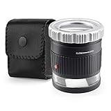 30X Loupe Magnifier,Adjustable Focal Length Magnifier,Foldable Jewelry Magnifier Glass for Textile Optical,Embroidery,Circuit Board,Coins,etc.