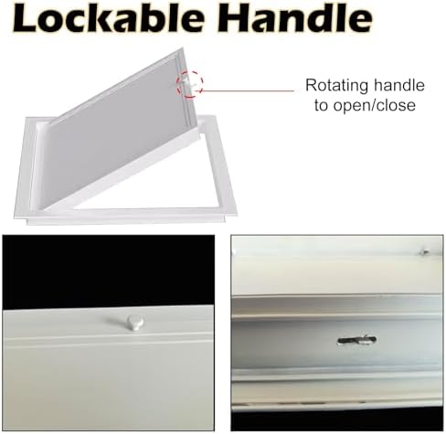 Lockable White Crawl Space Access Door, 60x120cm (23.6x47.2in) - Plumbing Access Panel for Residential, Hotel & Mall, Ideal for Wall Hole Cover, Durable & Secure Entry Solution