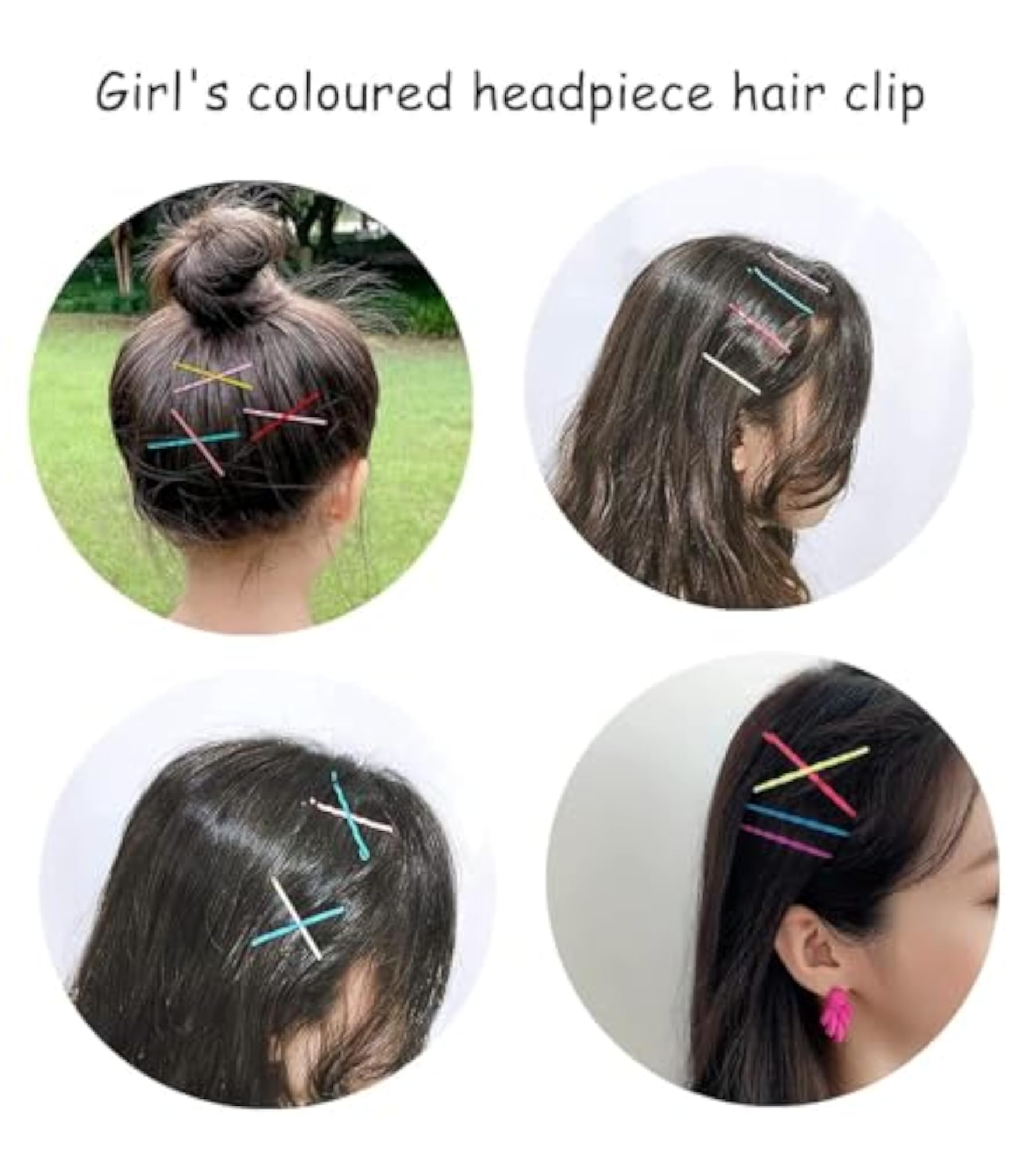 Multicolor Hair Clips for Women, Pack of 35