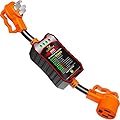 CARMTEK RV Surge Protector 50 Amp - RV Circuit Analyzer with Integrated Surge Protection - Smart 50 Amp Surge Voltage Defender with Grip Handles